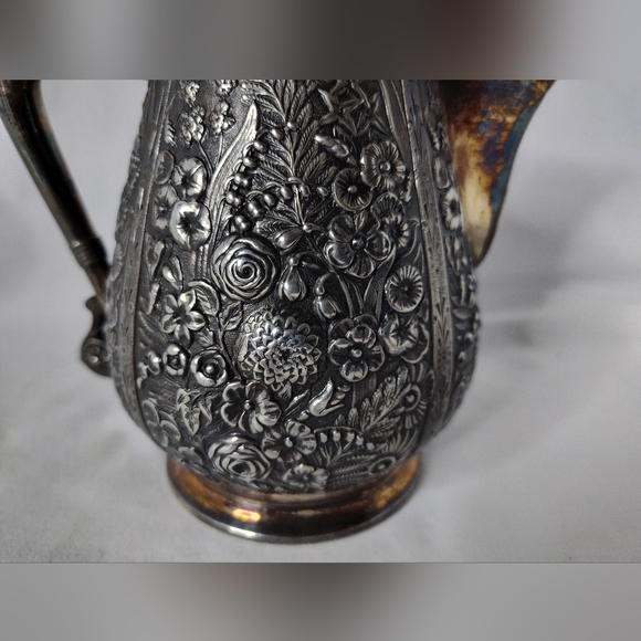 19th-Century Reed & Barton (SP) High Relief Victorian Pitcher - Picture 2 of 10